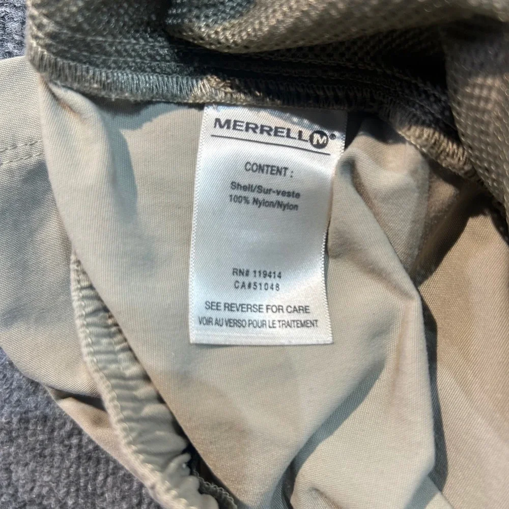 Merrell Mens XXL Opti-Wick Hiking Shorts Khaki Tan UPF 50+ Belted Cargo Outdoor